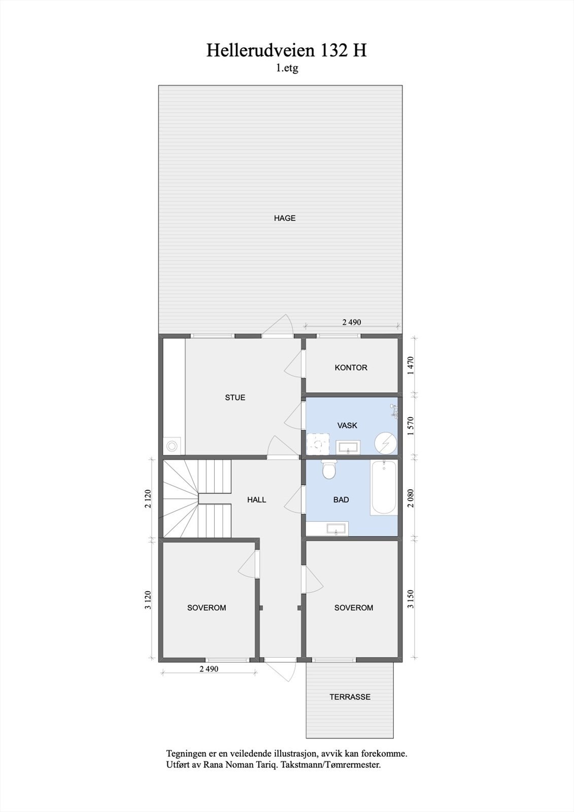 Planskisse 1.etg. Galleribilde