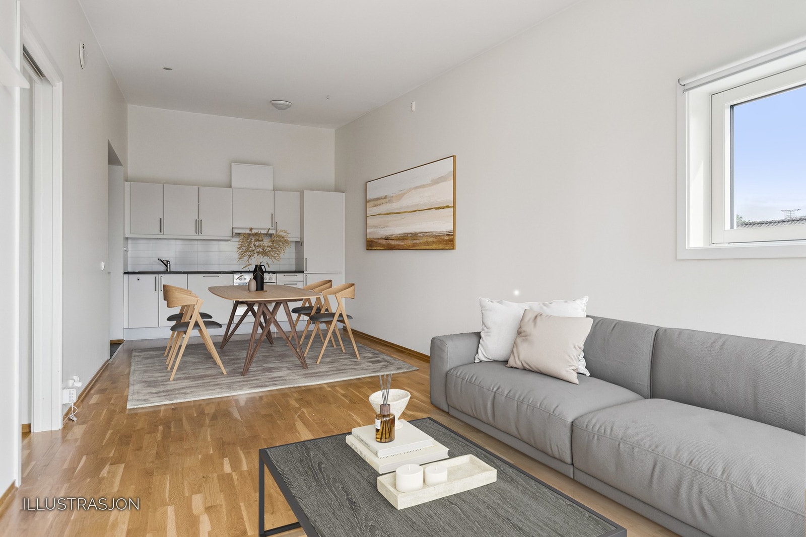 Leiligheten har gode kvaliteter som god takhøyde. Galleribilde