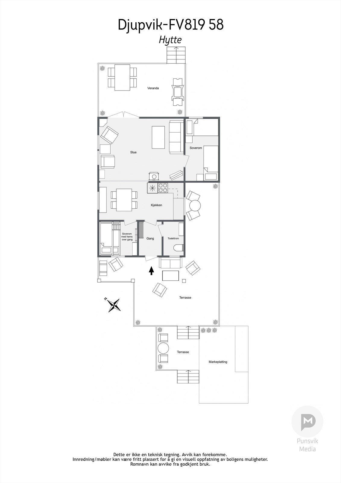 Vi tar en rask titt på plantegningen for orientering. Galleribilde