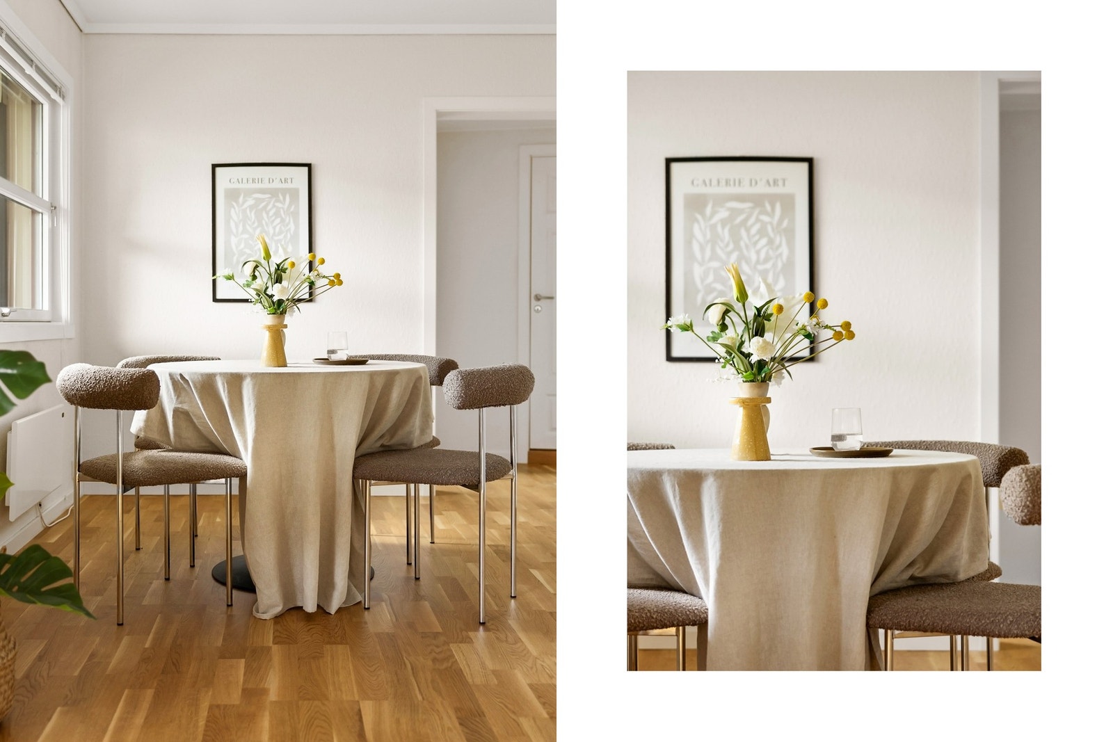 Det er i tillegg plass til spisebord på kjøkkenet for de mer hverdagslige måltidene Galleribilde