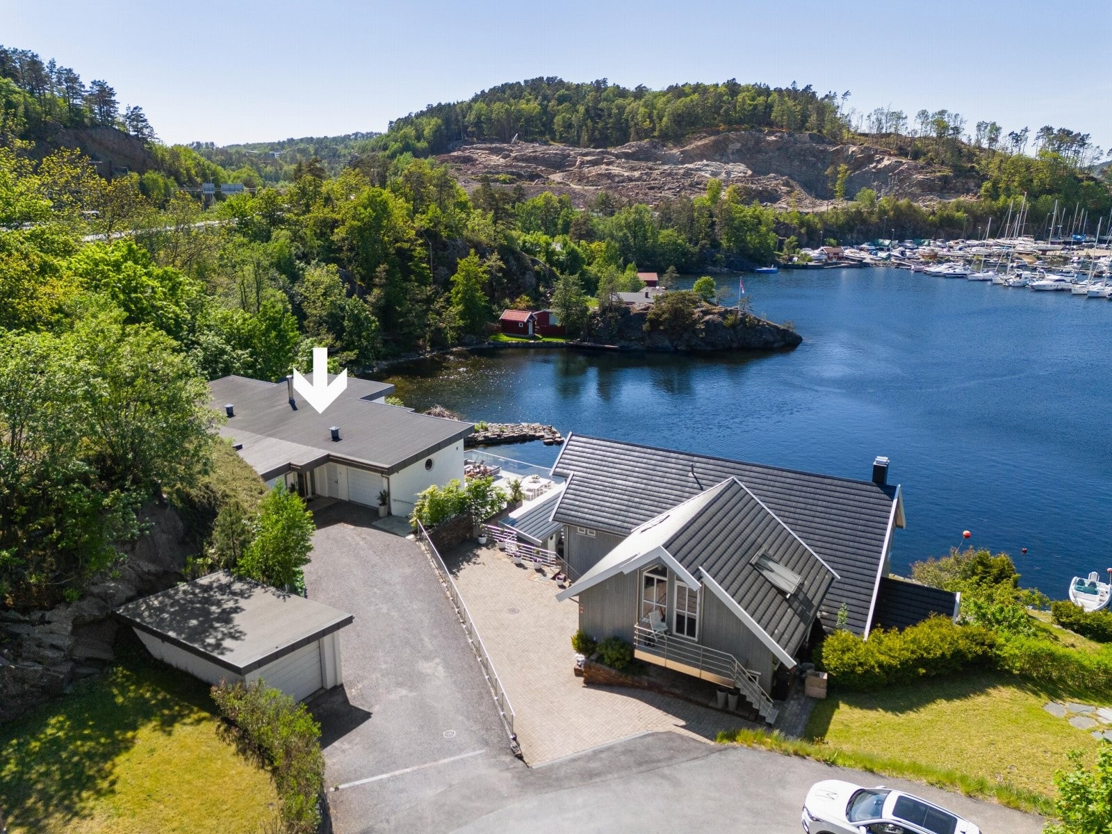 I enden av blindveien er det kun 2 bolighus Galleribilde