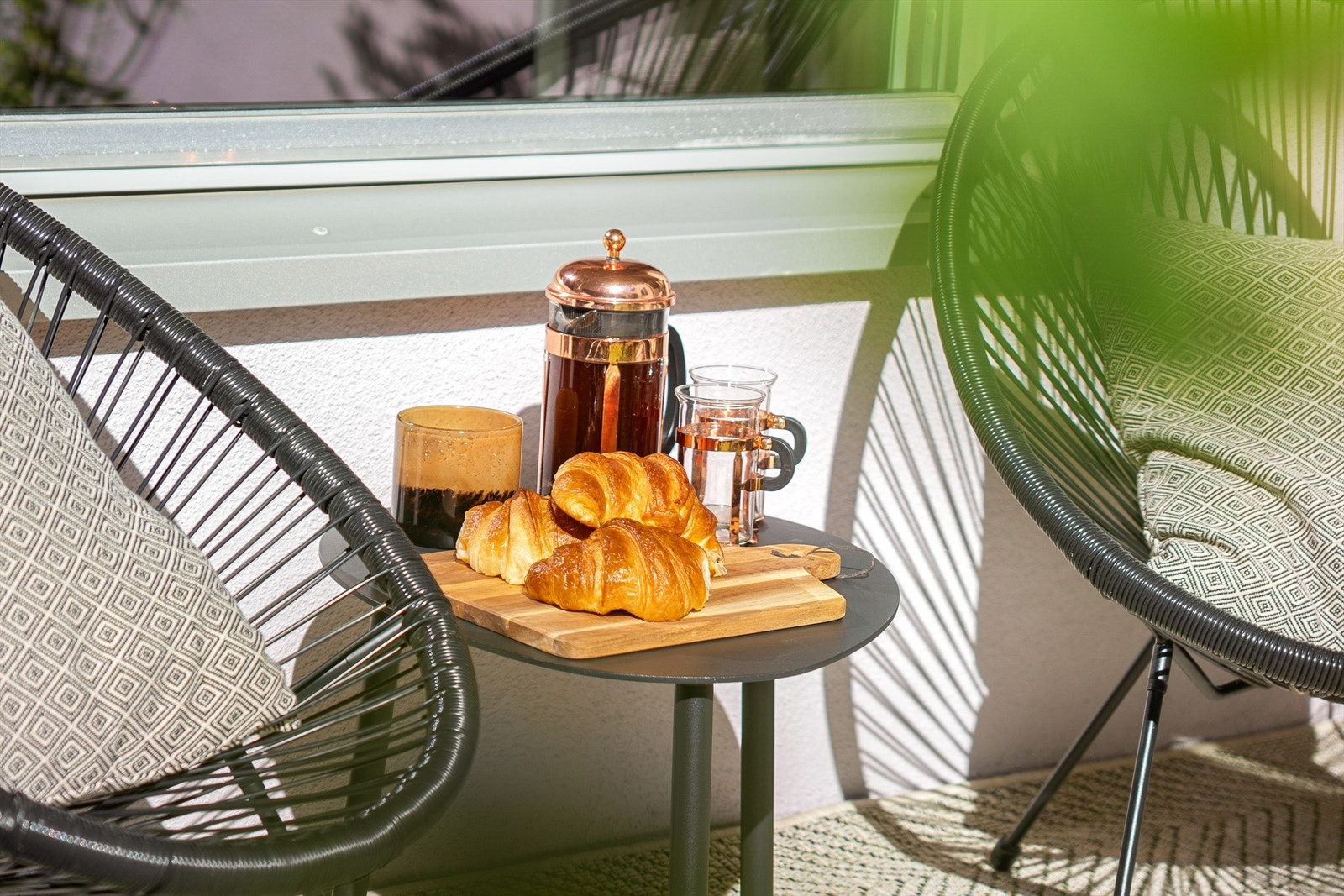 Perfekt for morgenkaffe i solen. Galleribilde