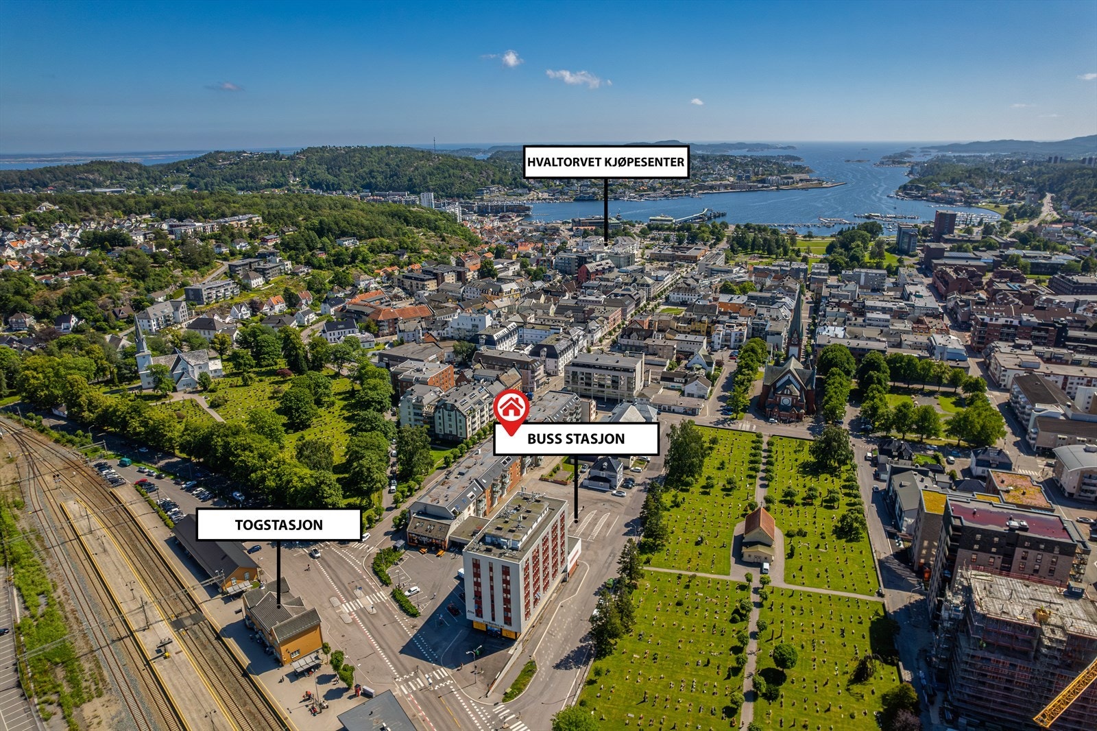 Dronebilde Galleribilde