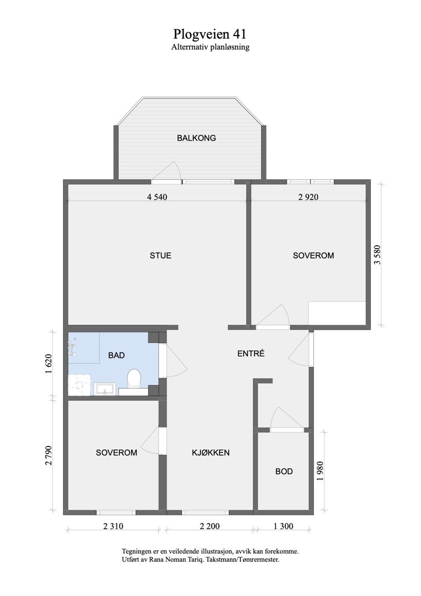 Alternativ planløsning Galleribilde