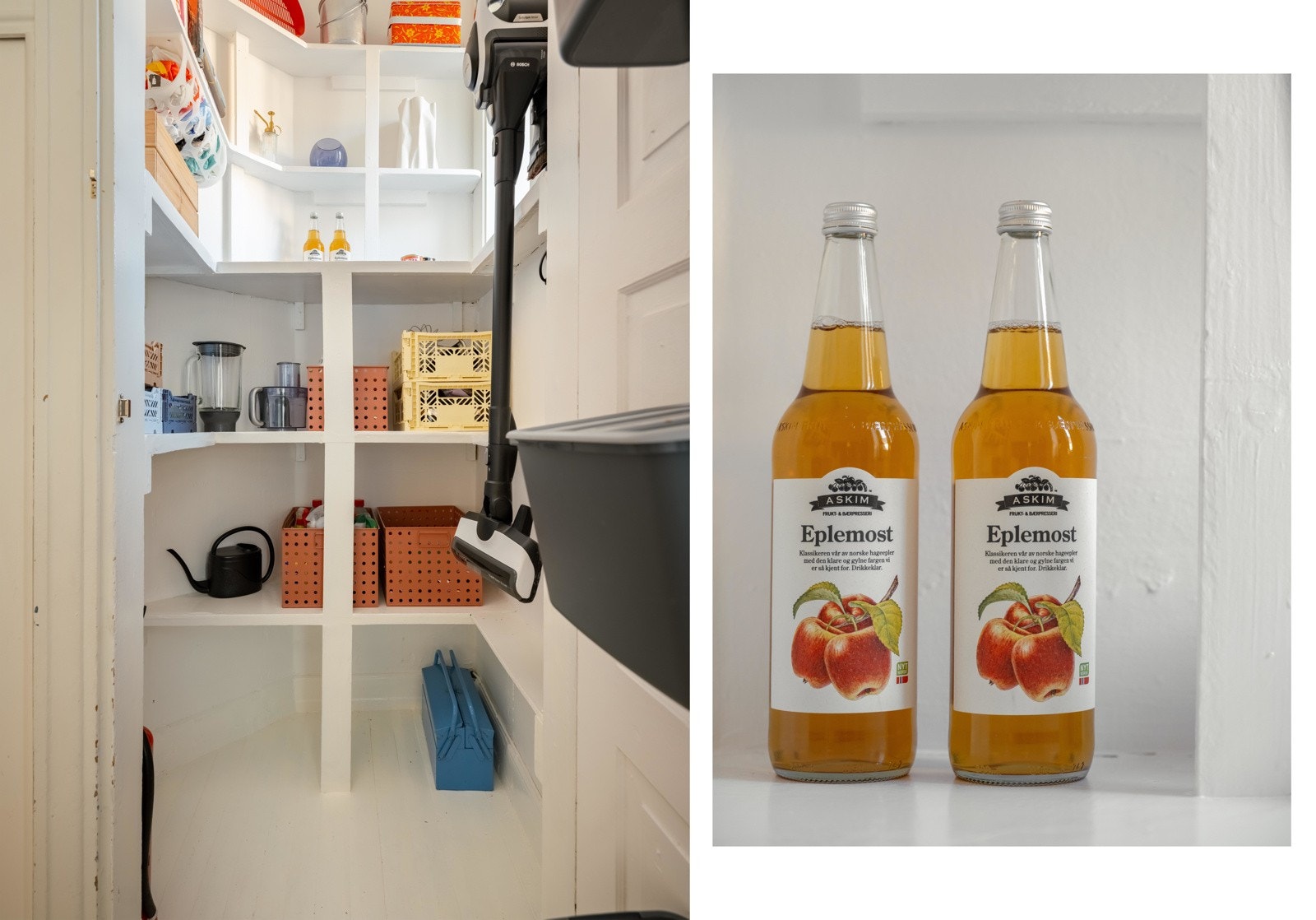 Spiskammerset er en kjærkommen venn i hverdagen for all den praktiske oppbevaringen man bare er nødt til å ha. Galleribilde