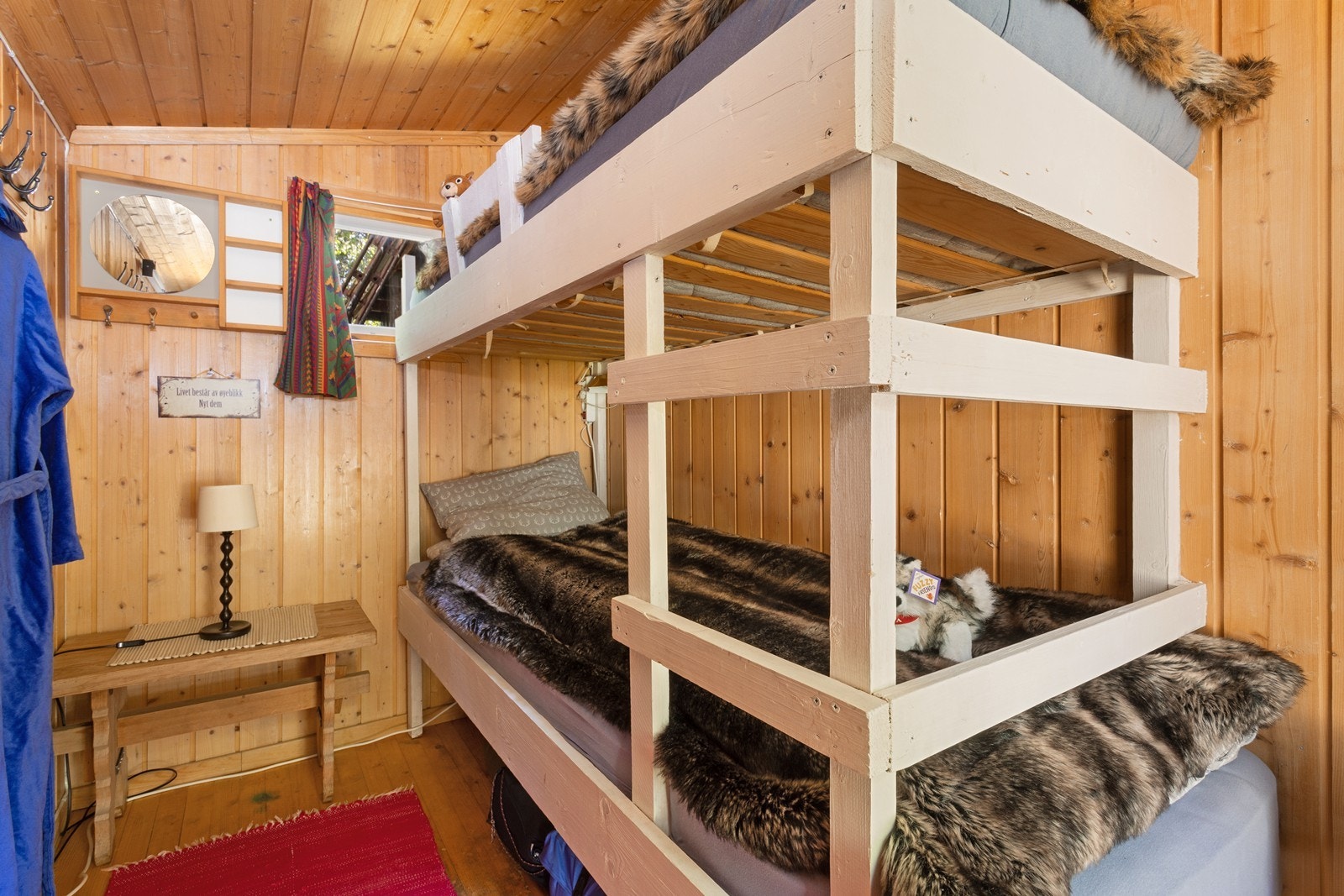 Utvendig bod er i dag innredet med køyseng. Galleribilde