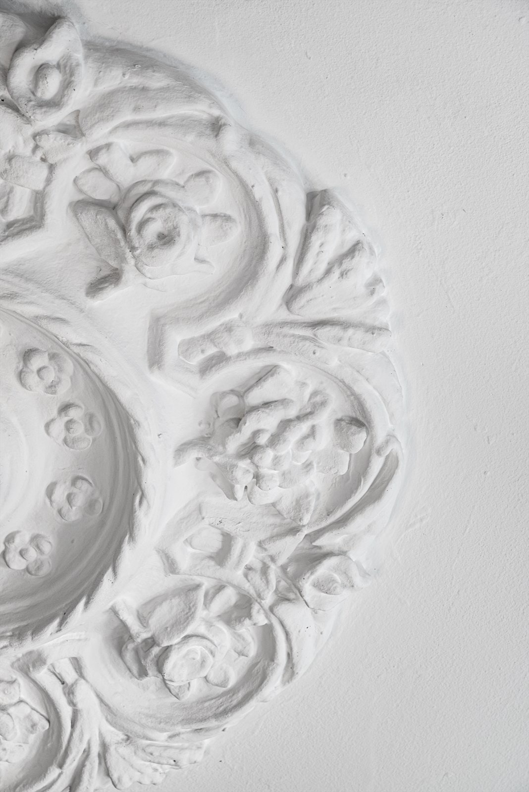 Rosett i taket i stuen og på kjøkkenet. Galleribilde