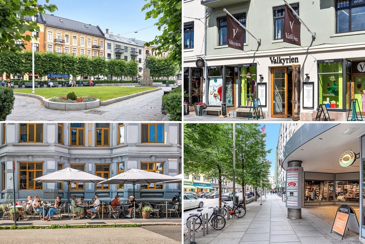 Valkyrie plass og Bogstadveien ligger rett rundt hjørnet med et svært god tilbud av butikker og serveringssteder. Galleribilde