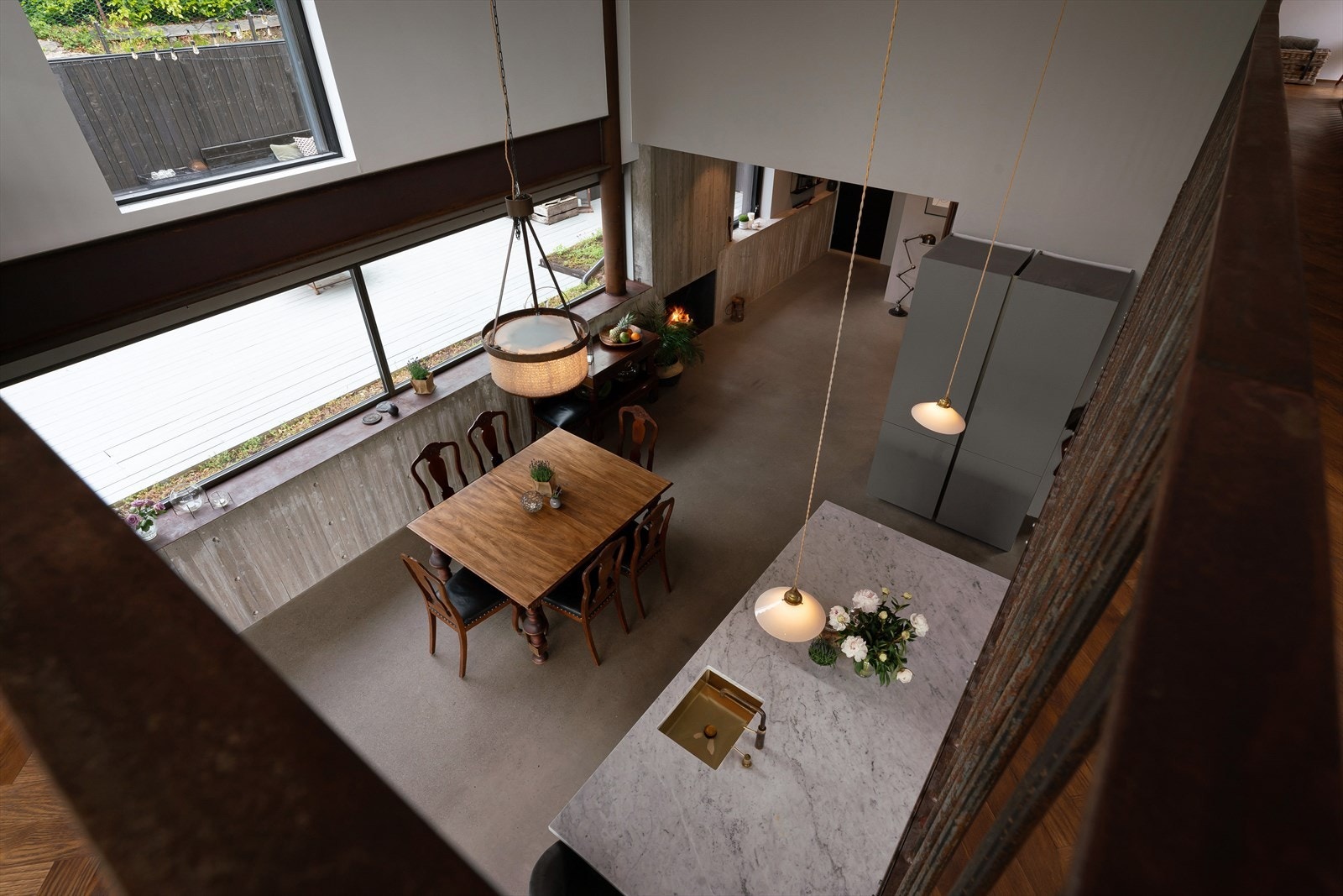 Kjøkkenet sett fra loftstuen. Galleribilde