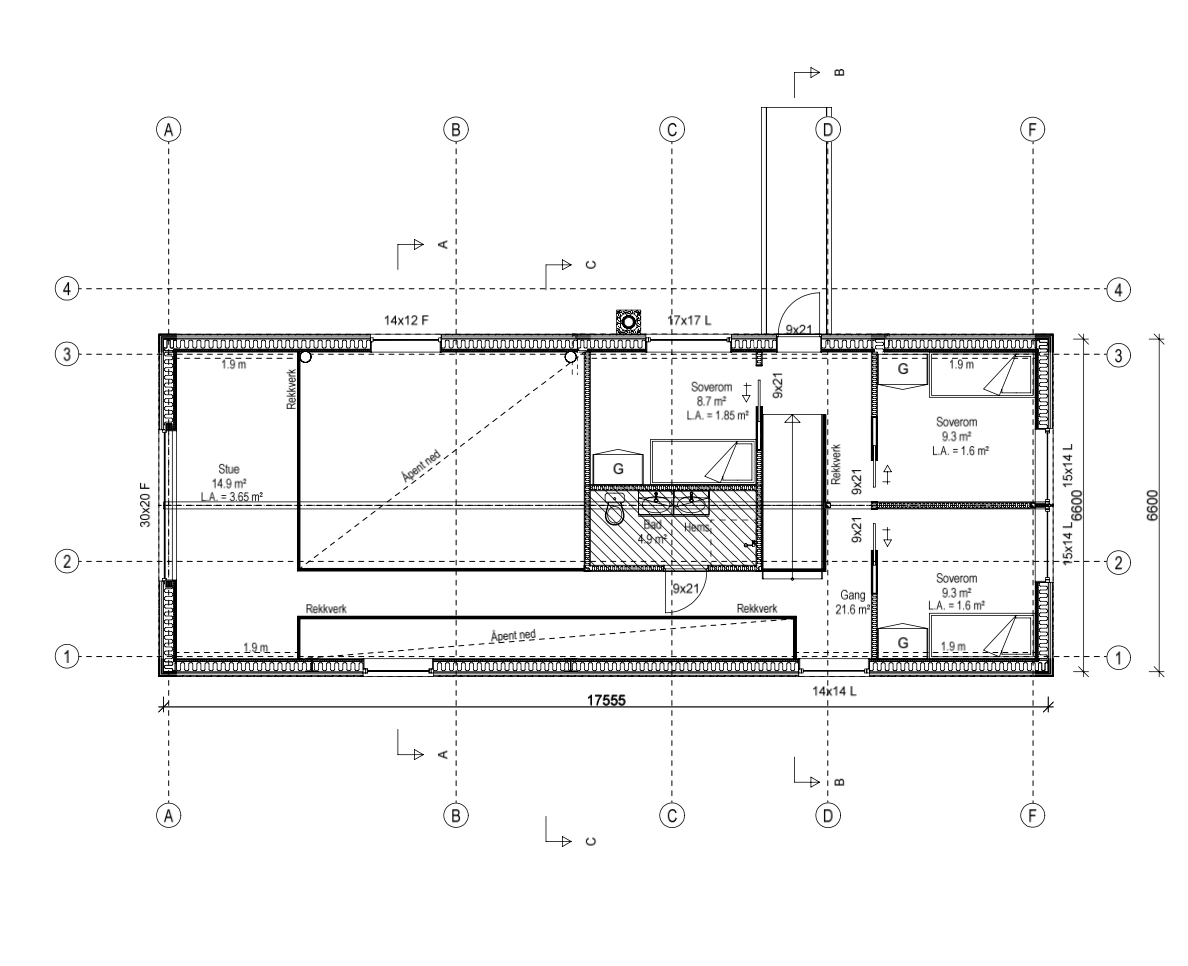Plantegning 2.etasje Galleribilde