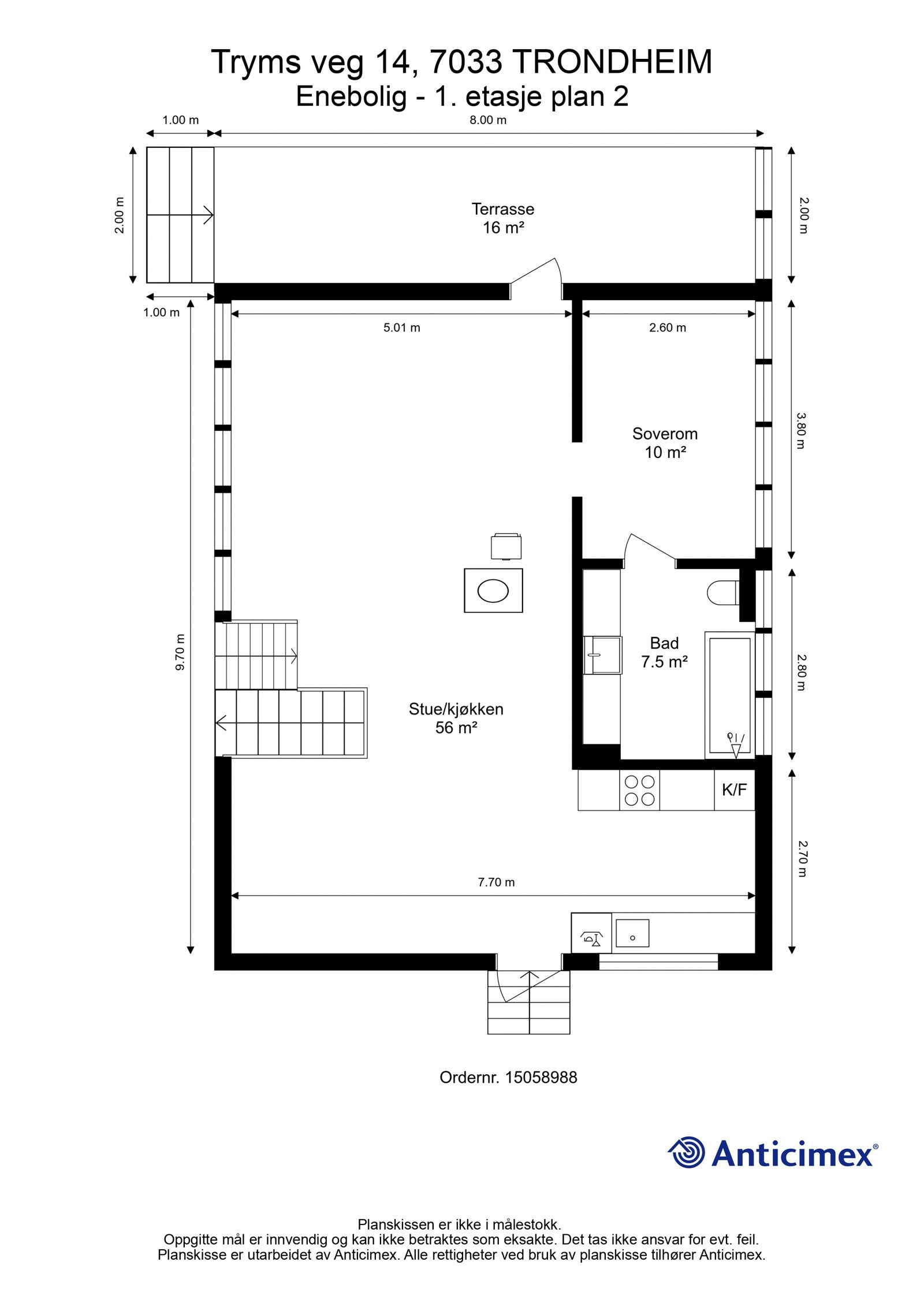 Plantegning 1. etasje - Plan 2 Galleribilde