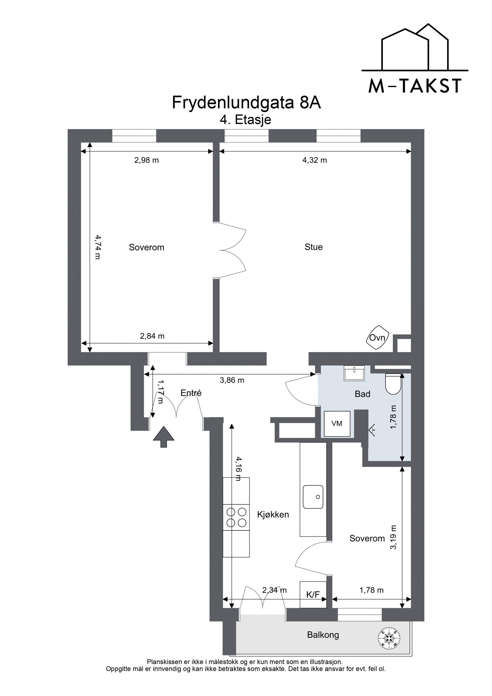 Gjennomgående planløsning - Frydenlundgata 8A - 4. Etasje Galleribilde