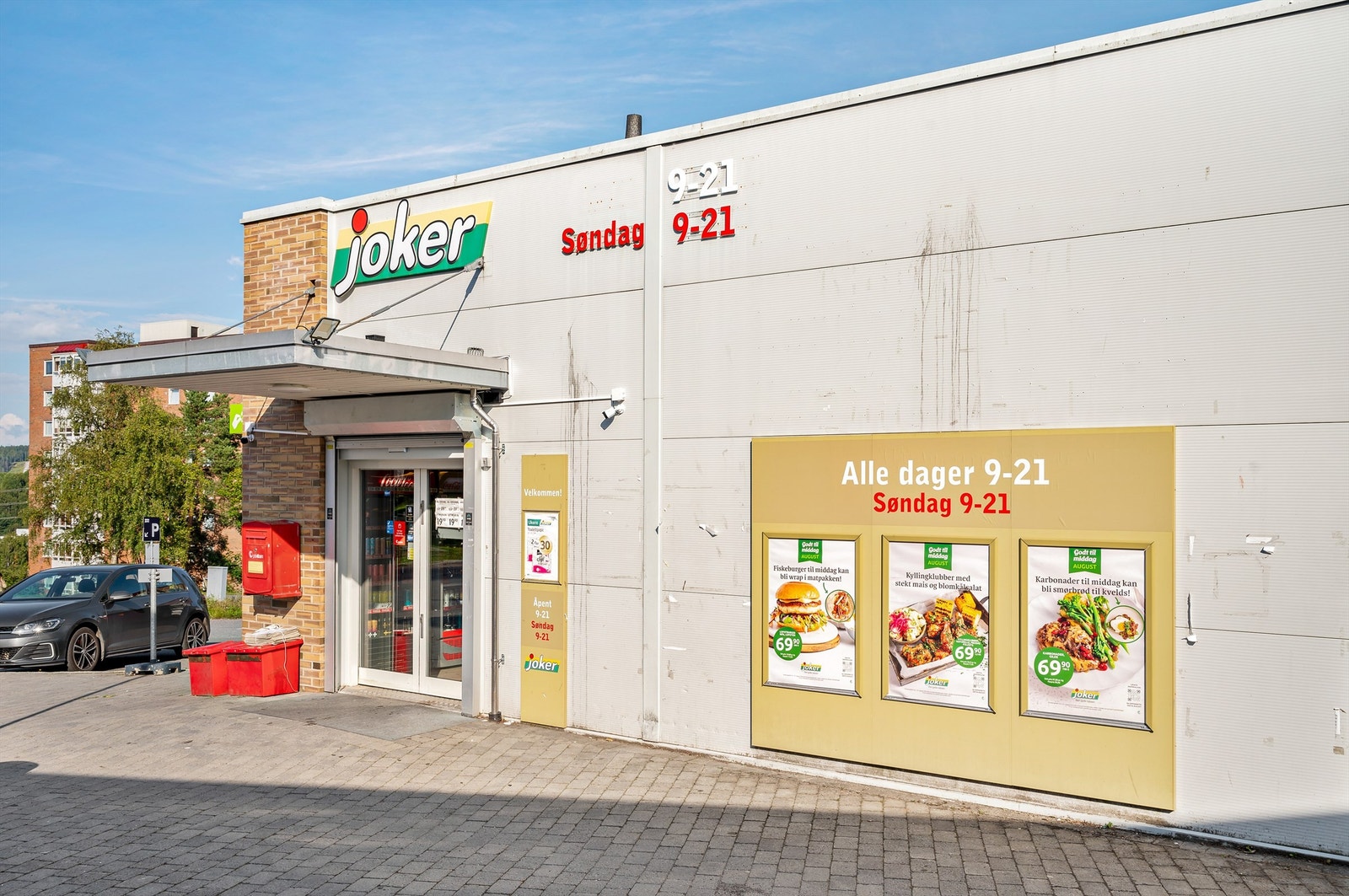 Søndagsåpen Joker i umiddelbar nærhet. Galleribilde