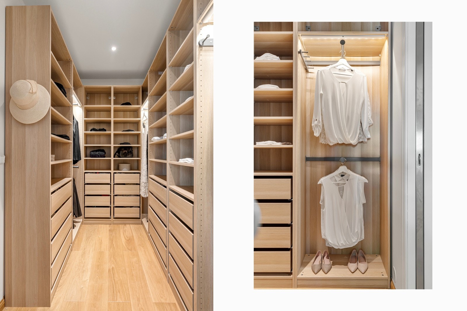 Fra soverommet er det adgang til en eget walk-in garderobe. Svært praktisk! Galleribilde