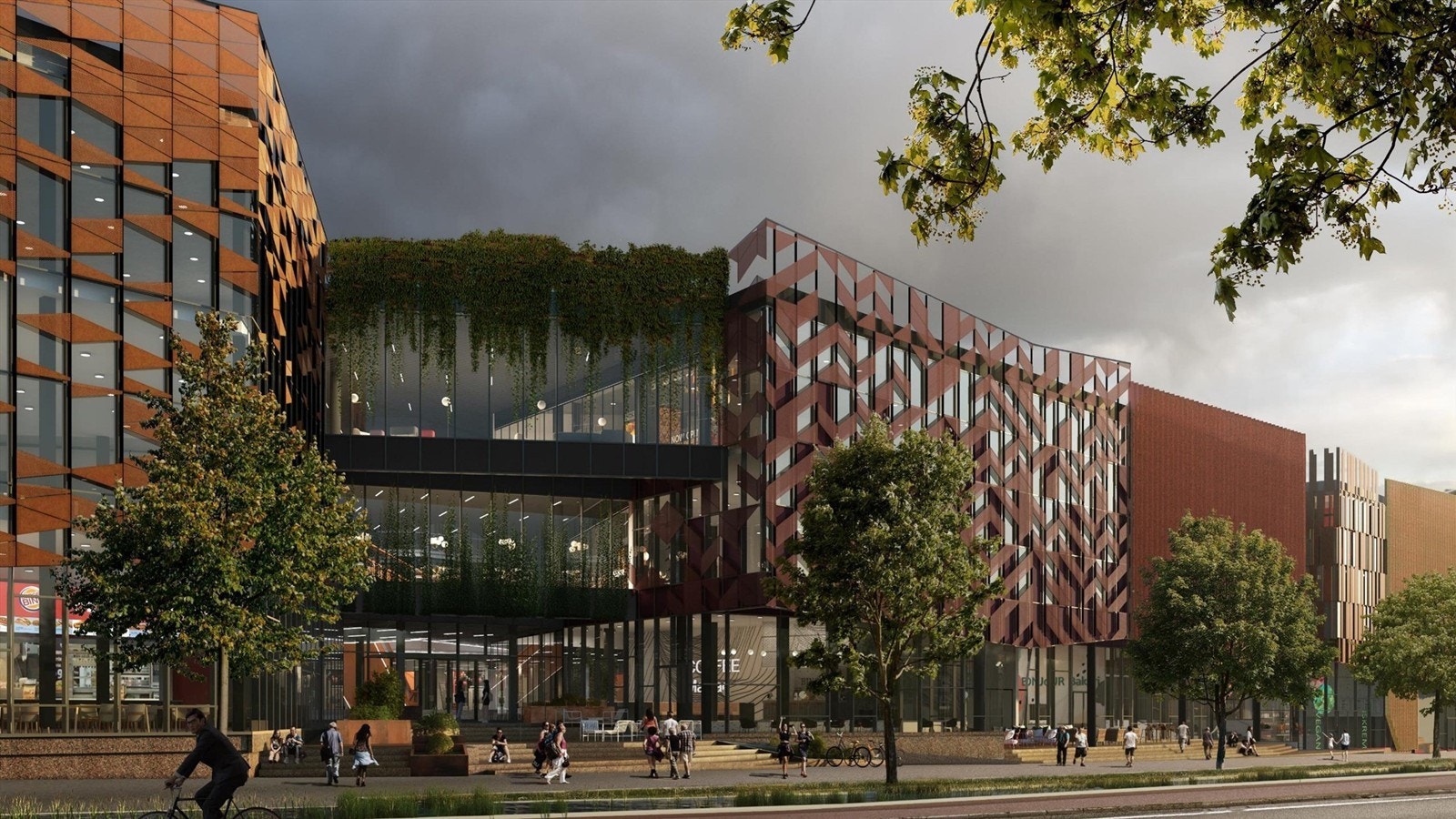 Illustrasjonsbilde (Nye Triaden) Skårersletta Torg - Helling Arkitekter og utbygger Olav Thon Galleribilde