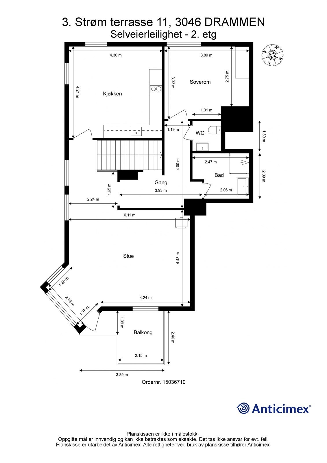 Plantegning 2. etasje Galleribilde
