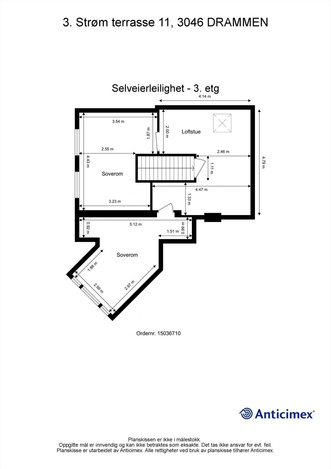 Plantegning 3. etasje Galleribilde
