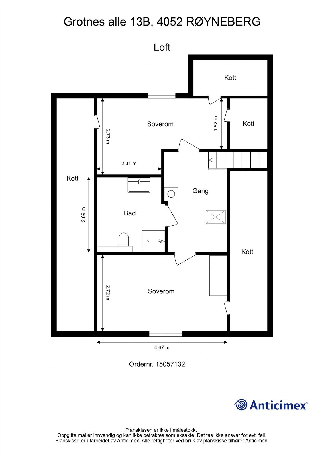 Plantegning 3.etg Galleribilde