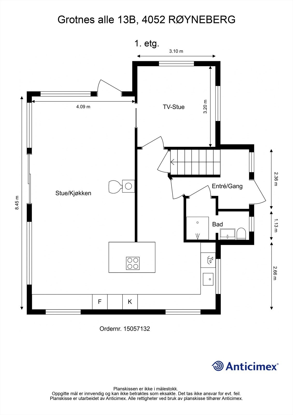 Plantegning 1. etasje Galleribilde