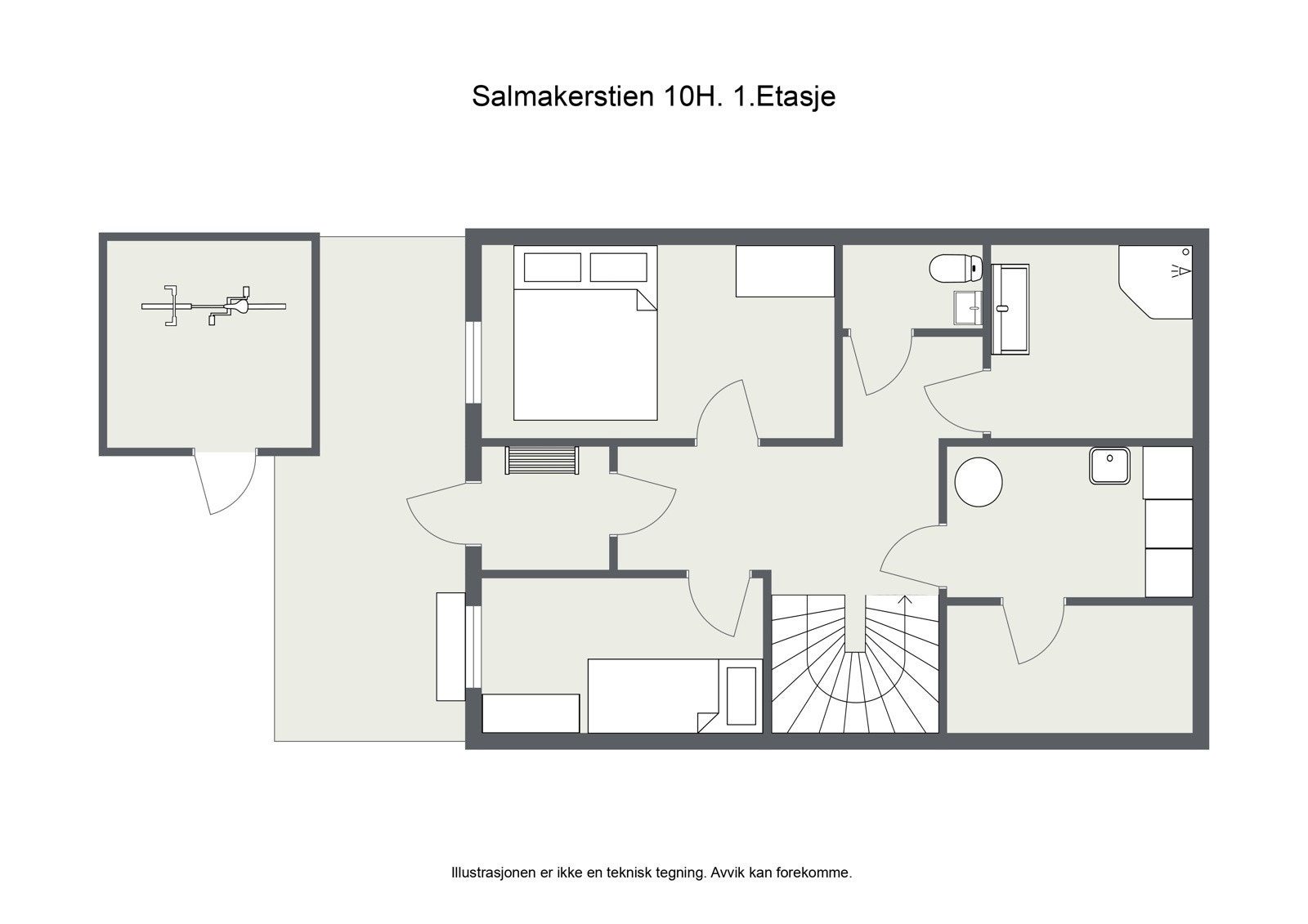 Plantegning underetasje. Galleribilde