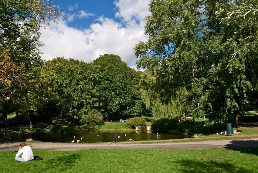 Parken på St Hanshaugen blir godt brukt av beboerne i området. Galleribilde
