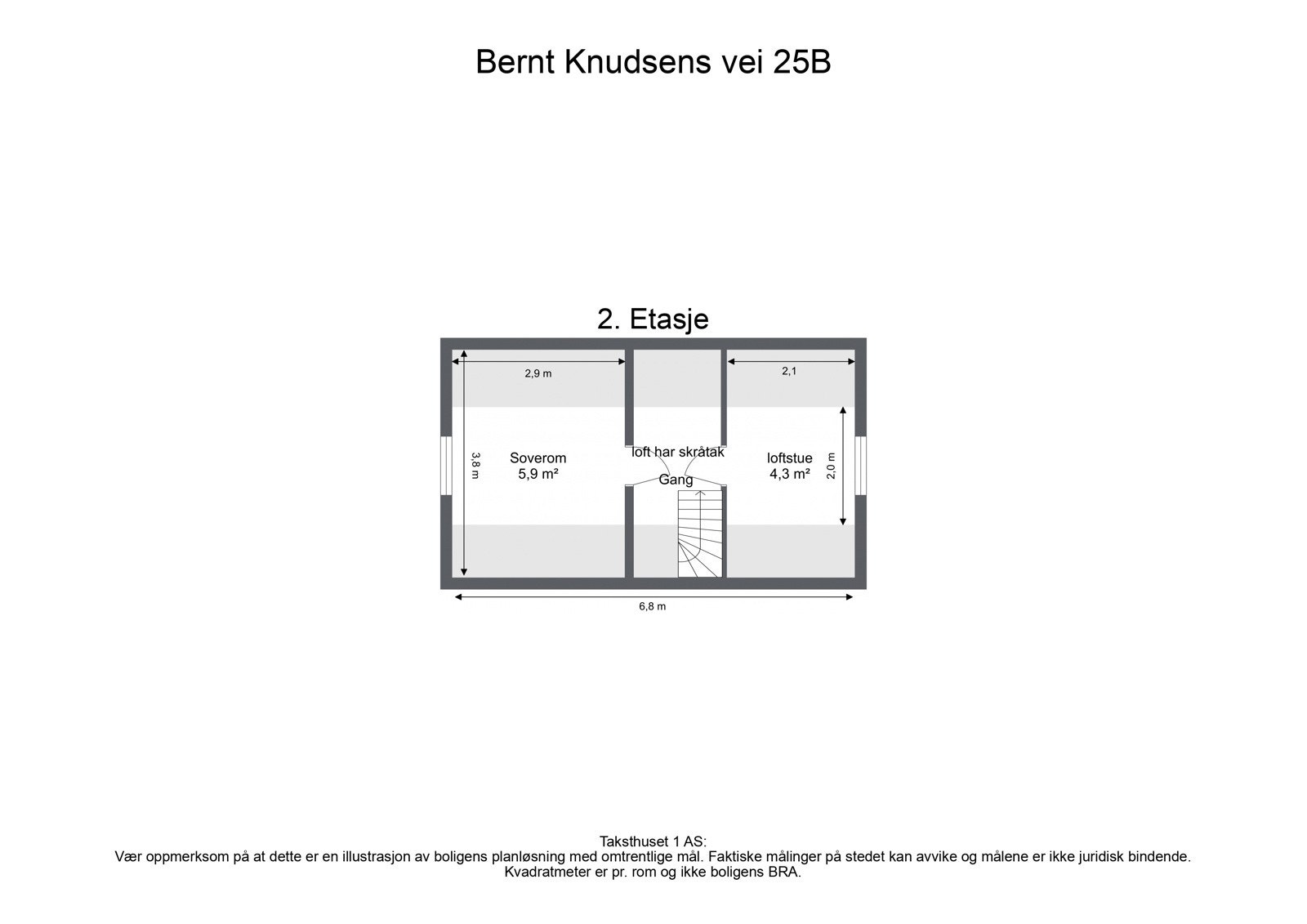 Planskisse loftsareal Galleribilde
