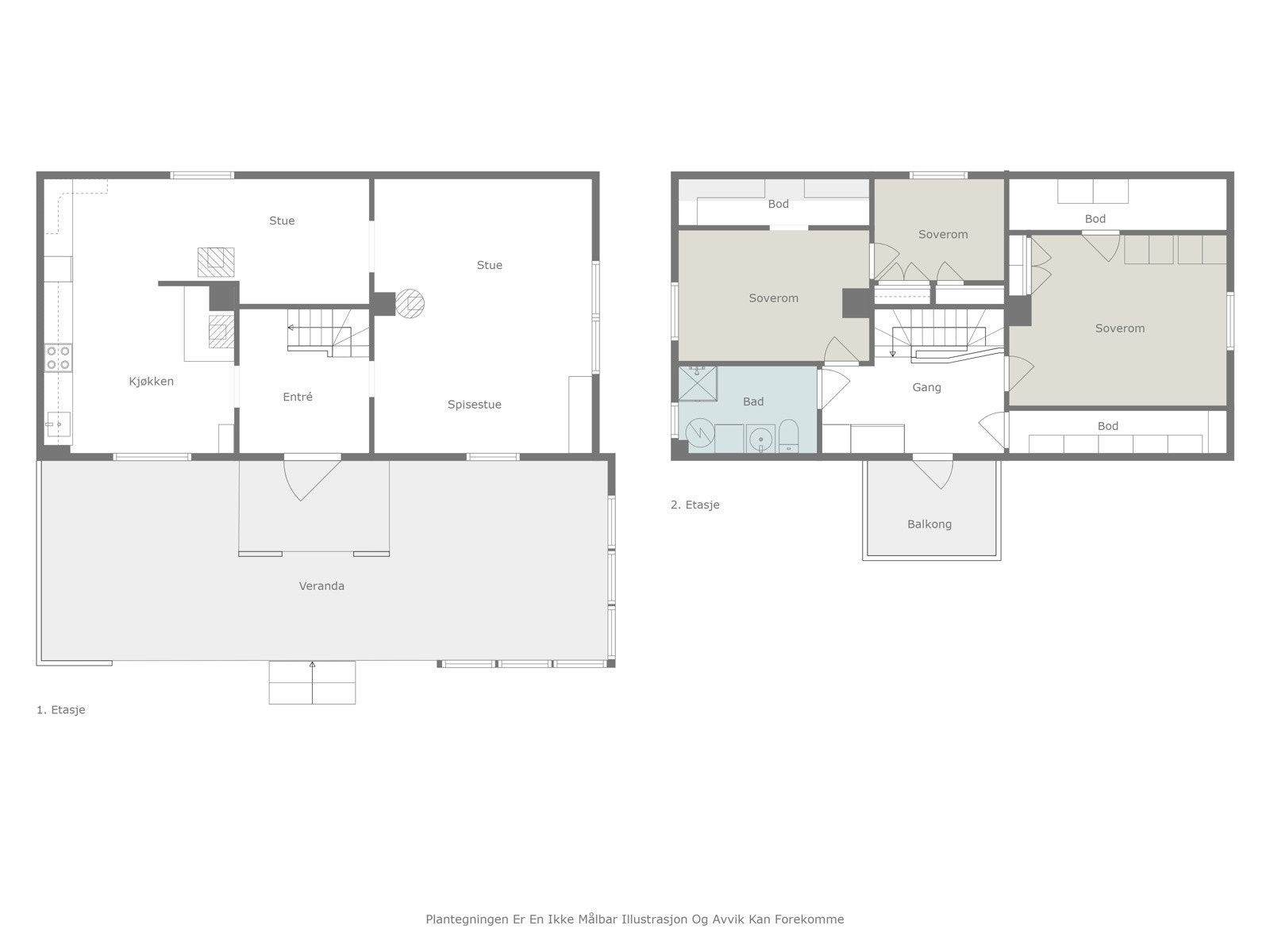 Plantegninger for våningshuset Galleribilde