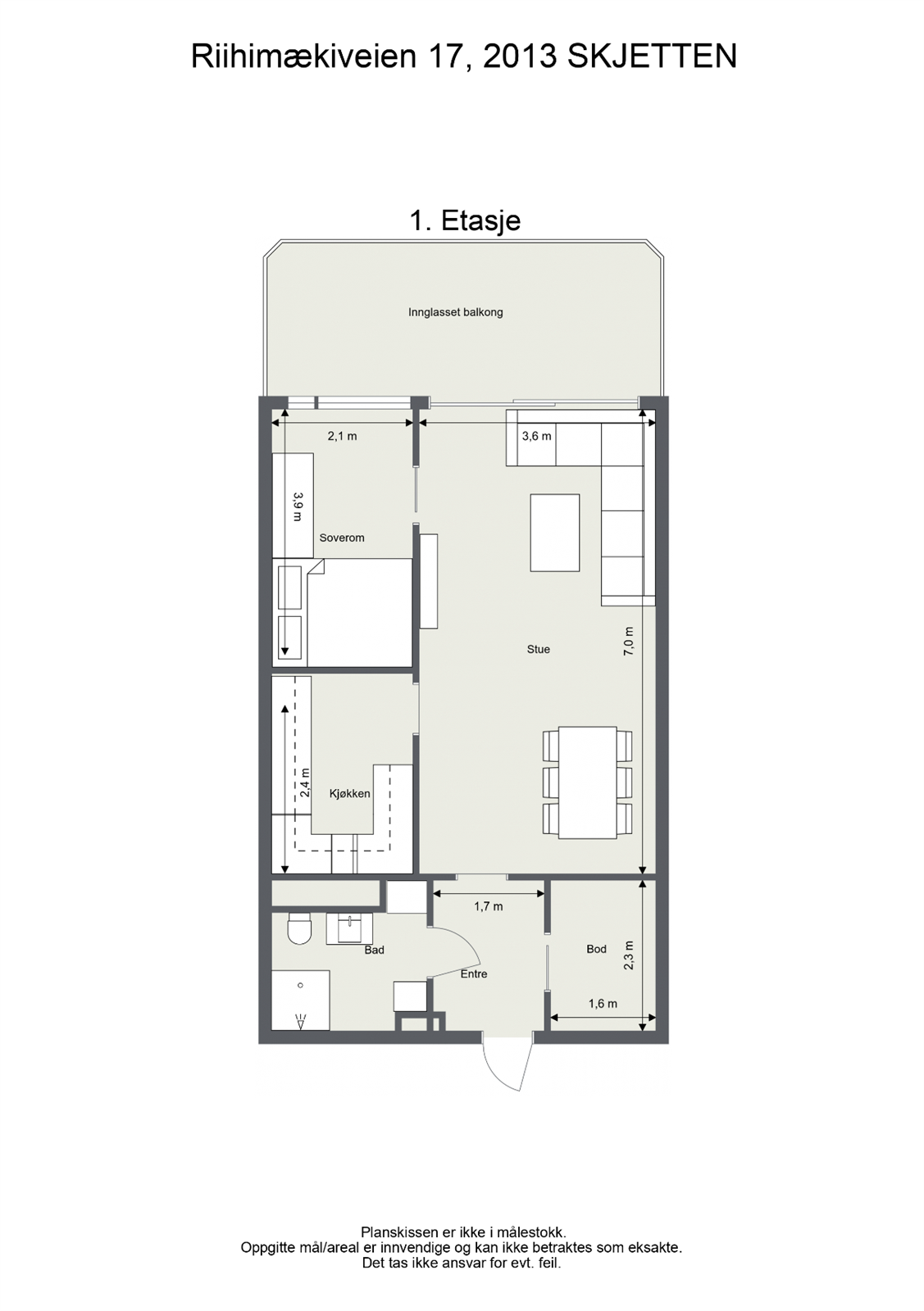 Riihimækiveien 17 er en pen 2-roms andelsleilighet i første etasje med romslig planløsning. Galleribilde