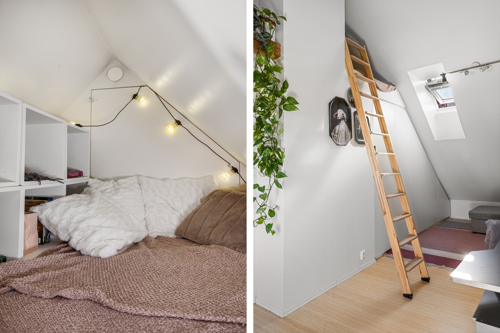 Hems med oppbevaringsplass i loftsetasjen. Galleribilde