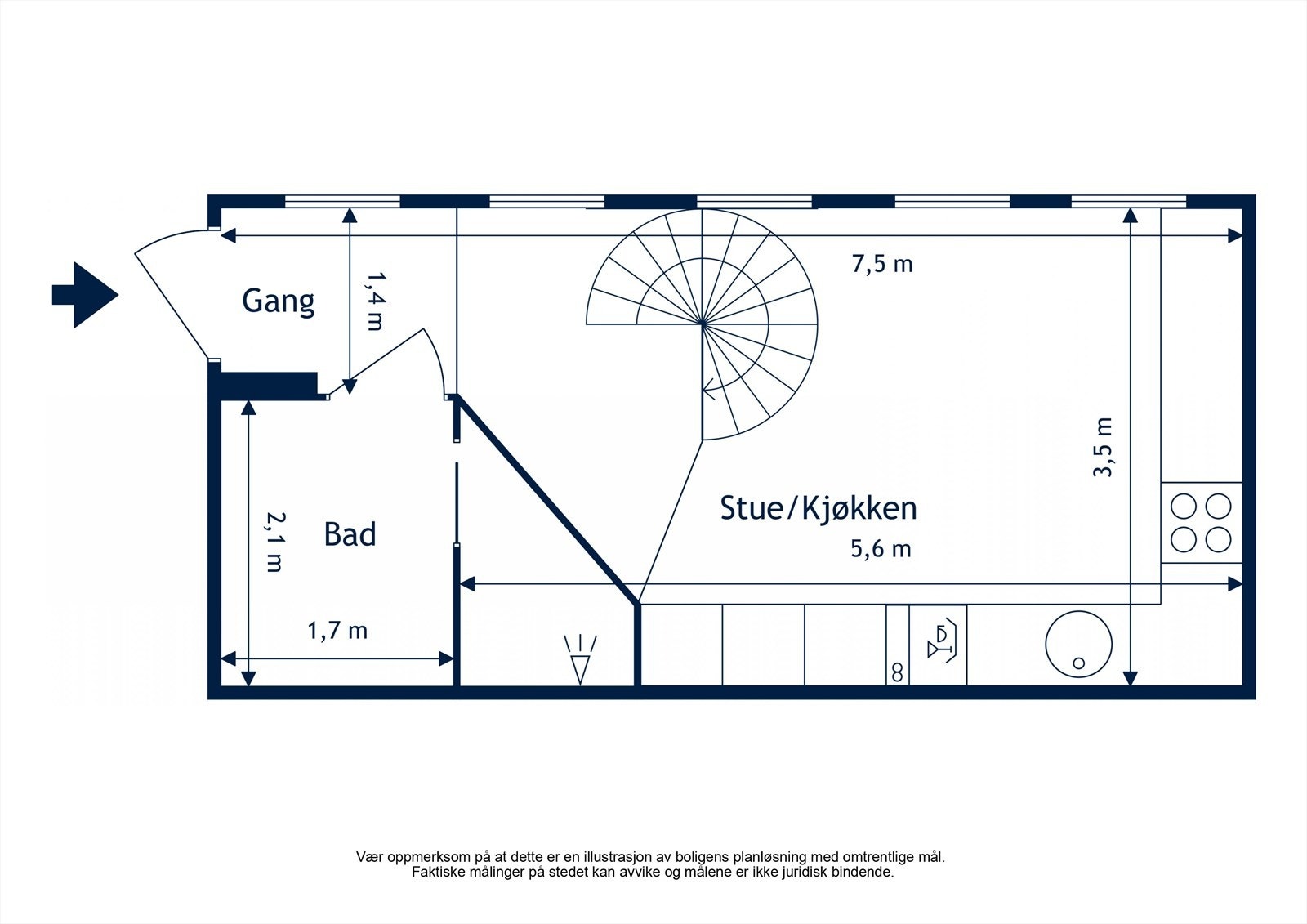 Plantegning | Første etasje | Wessels gate 2C Galleribilde