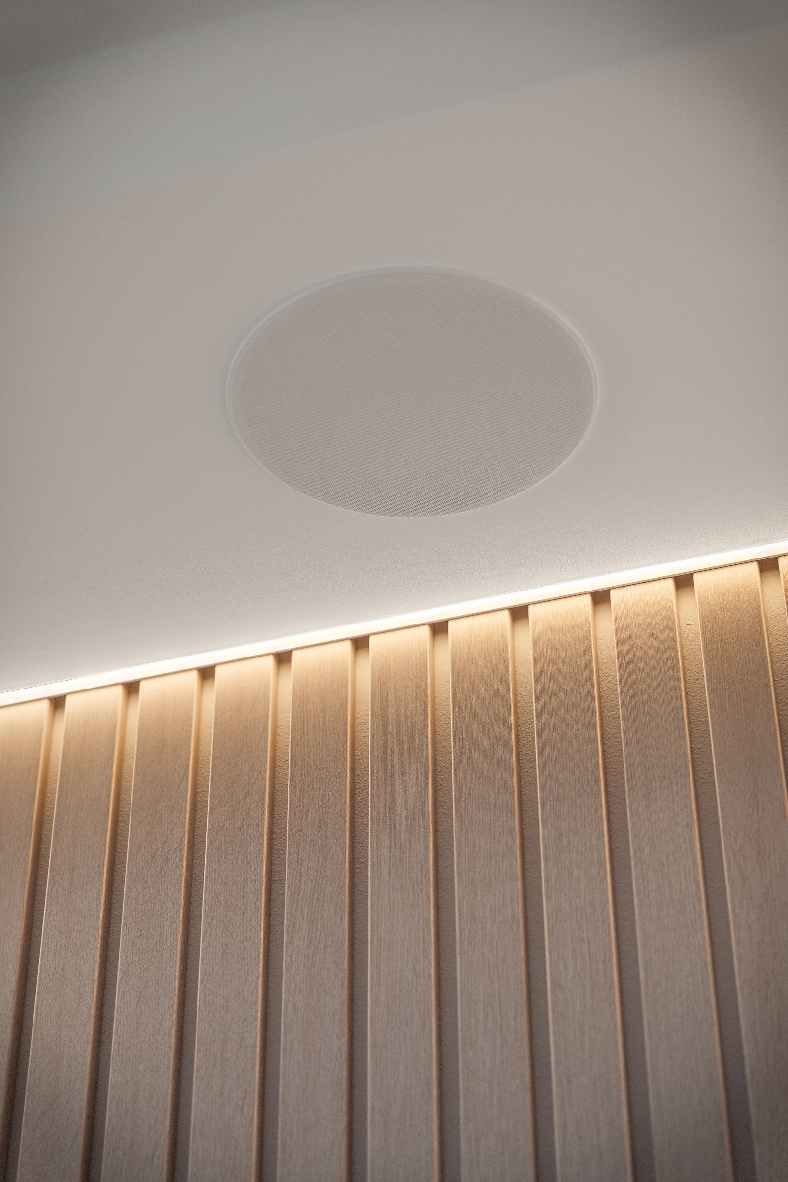 Integrerte høyttalere i tak i stue og på kjøkken Galleribilde