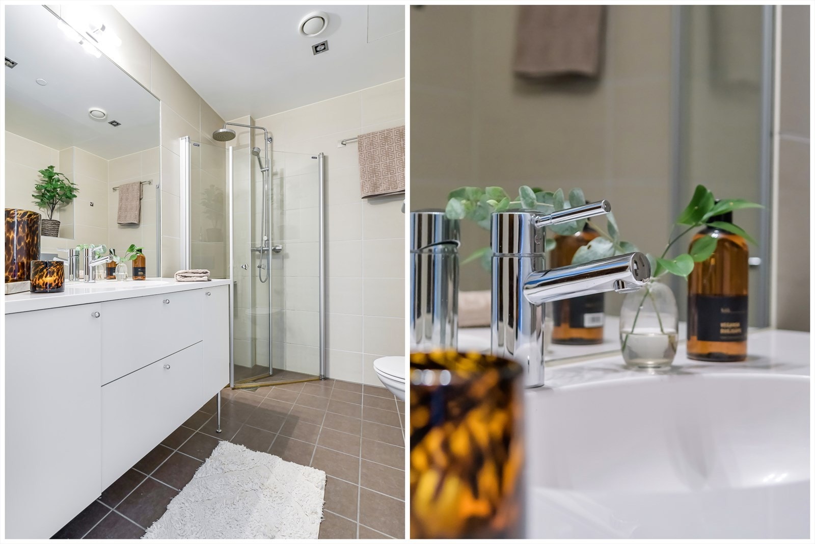 Dette rommet har alt du trenger i hverdagen, og med varme i gulvet blir det ekstra komfortabelt. Galleribilde