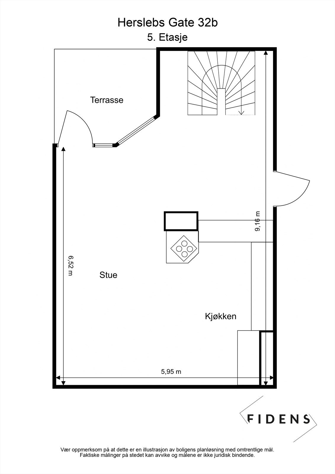 Plantegning 5. etasje. Galleribilde