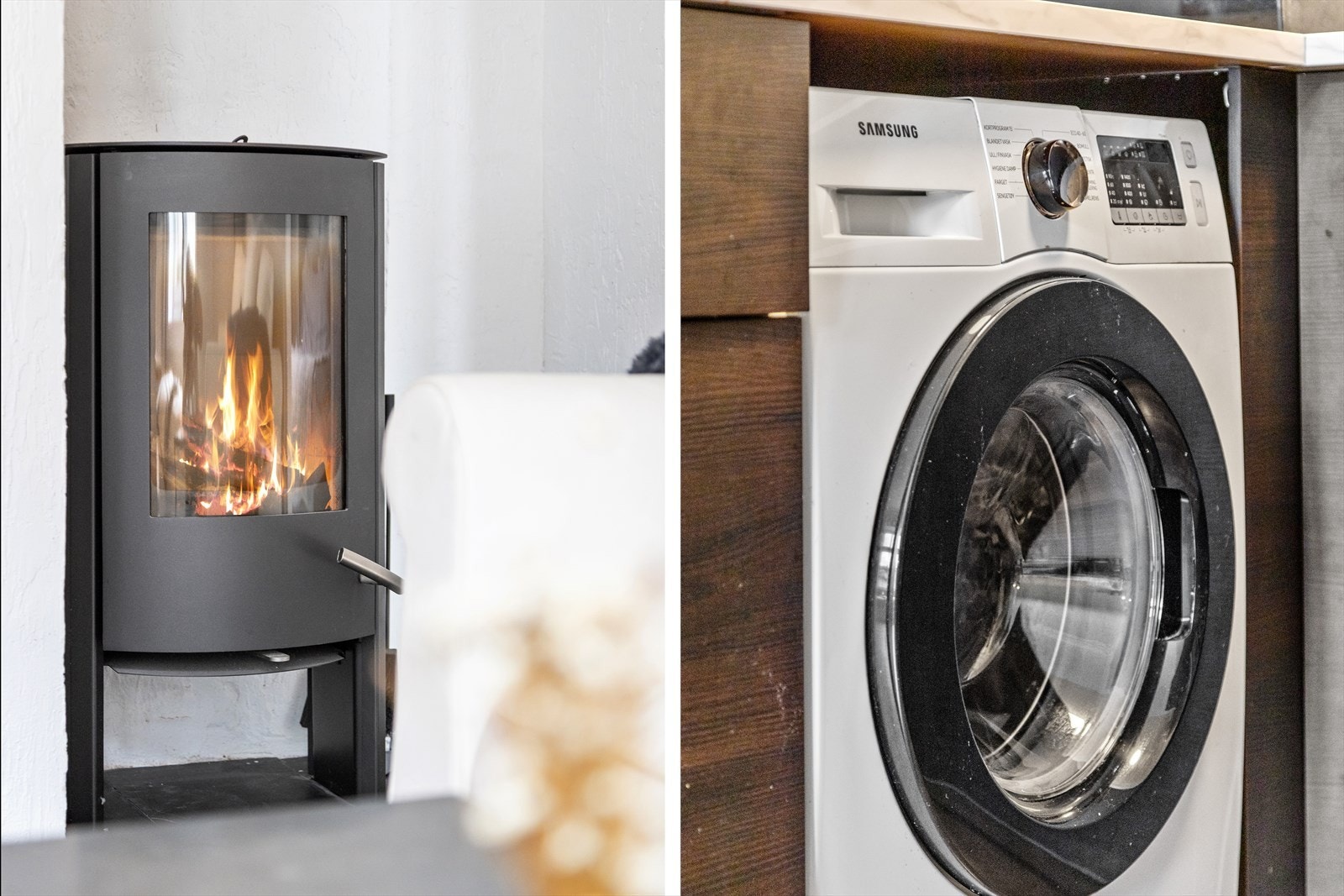 Peisen skaper hygge og varme på kalde dager. Galleribilde