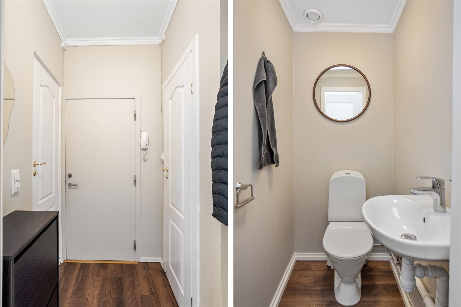 Toalett med nylig installert servant. Galleribilde