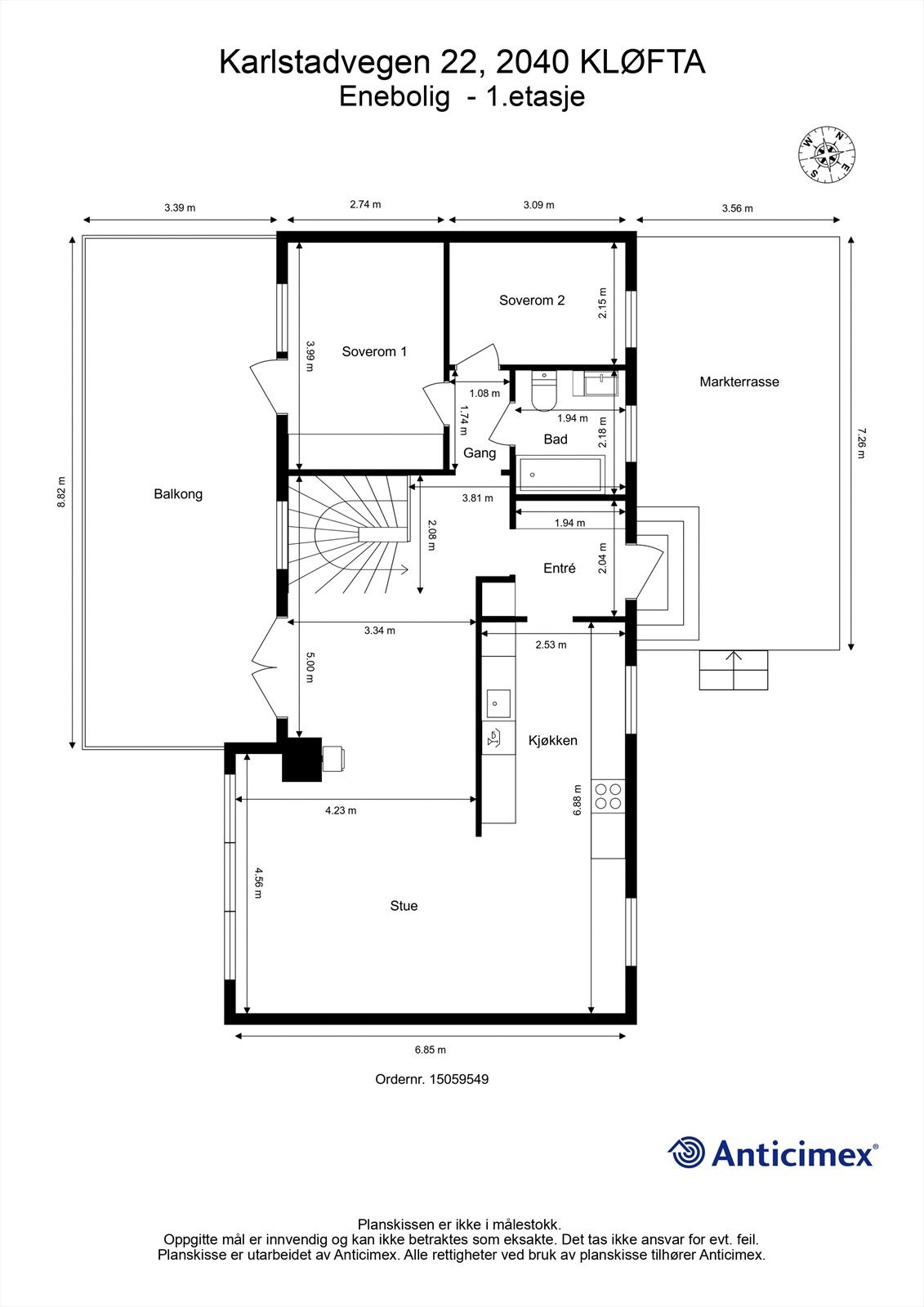 Plantegning 2.etasje Galleribilde