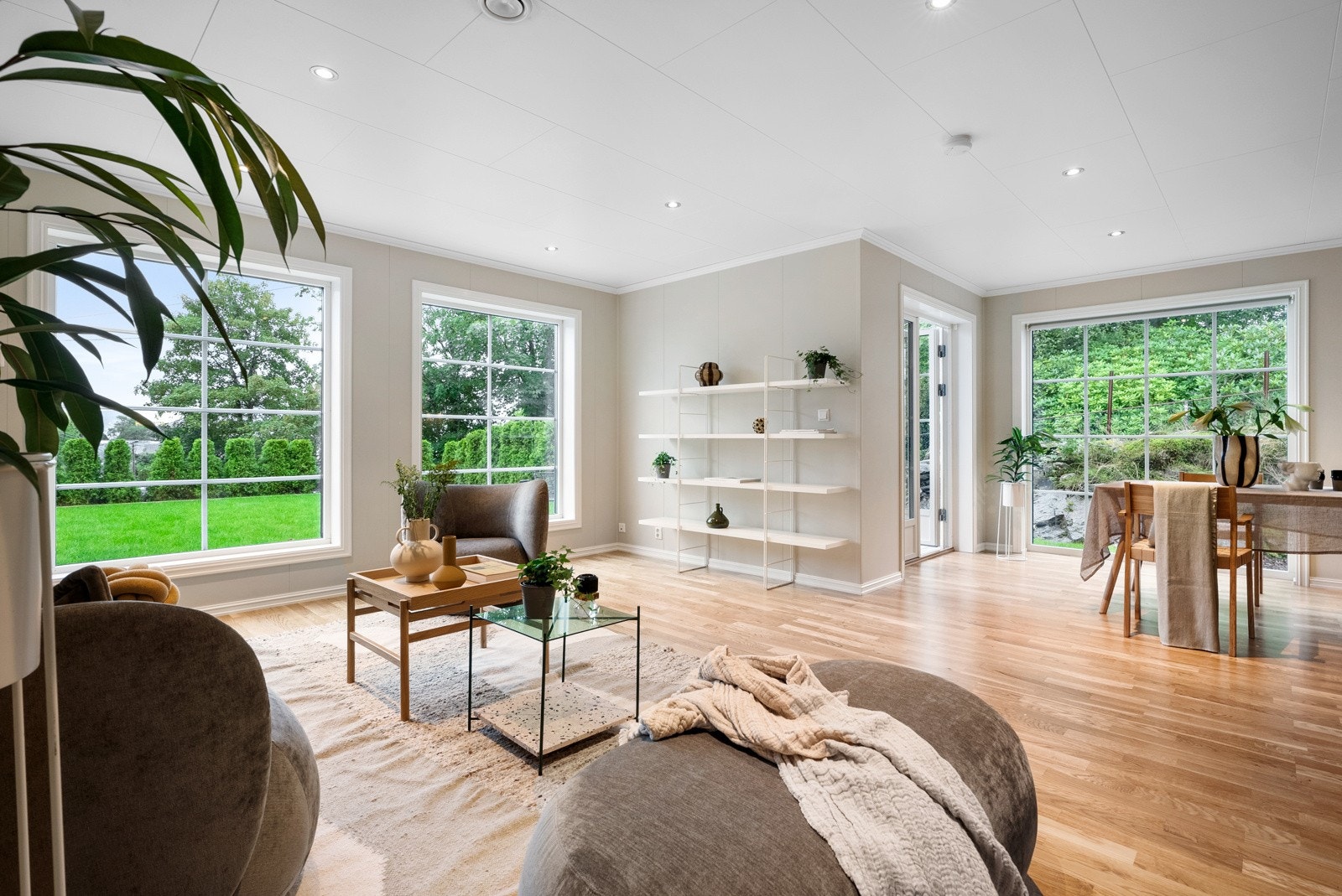 Lekker stue med masse lysinnslipp Galleribilde