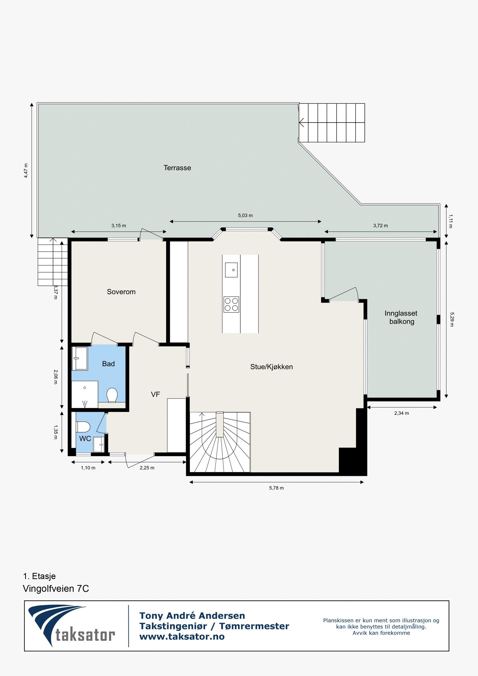 Plantegning 1. etasje Galleribilde