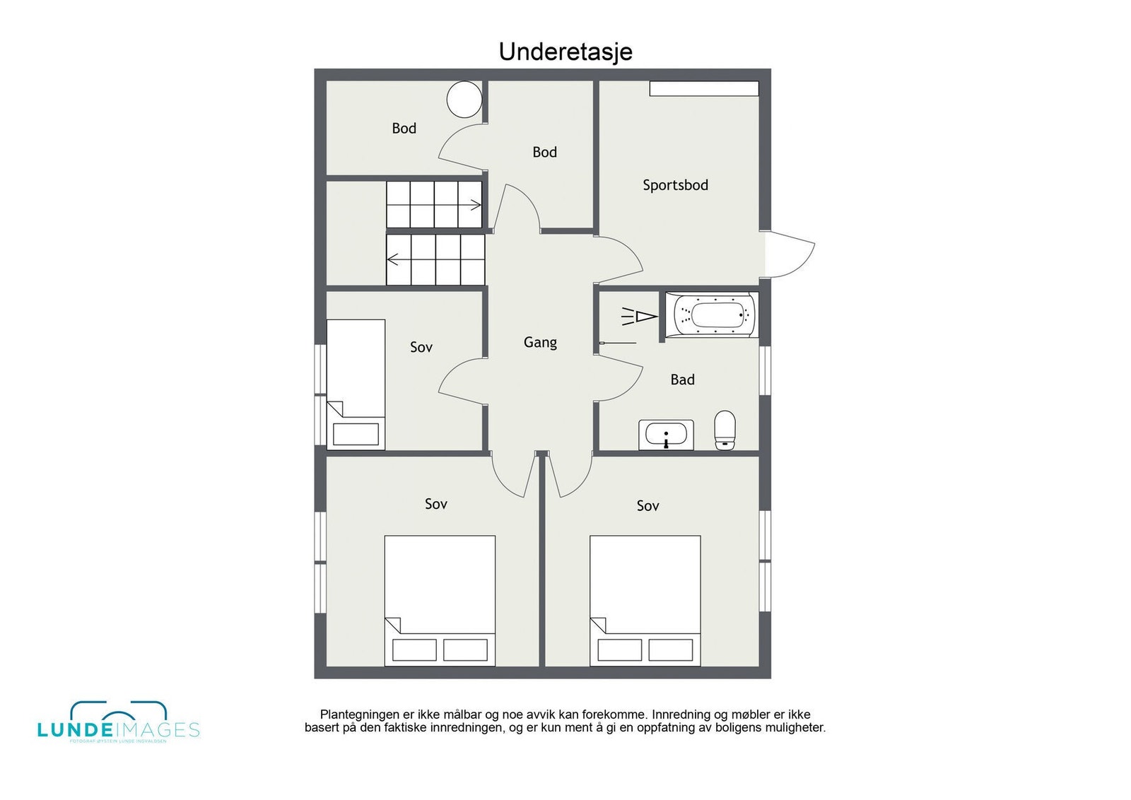 Plantegning underetasje - ikke målbar Galleribilde