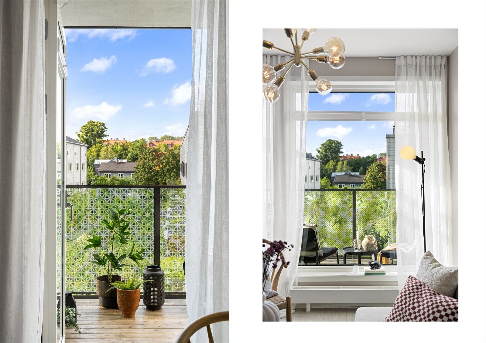 Fra stuen er det utgang til en flott balkong som strekker seg langs hele stuen. Galleribilde