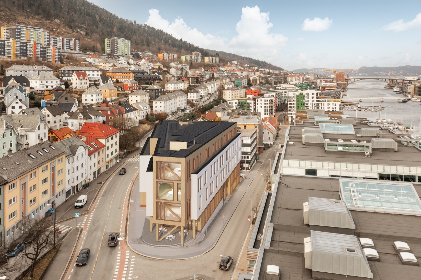 Beliggenhet i Solheimsviken, en del av Innovasjonsdistriktet. Galleribilde