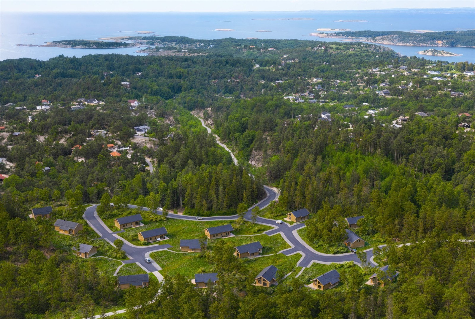 Kirkeberget hyttegrend - tomteoversikt Galleribilde
