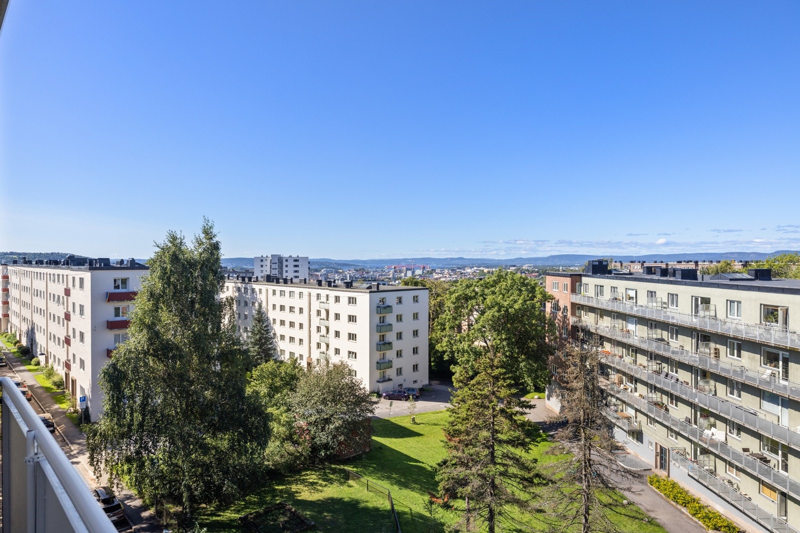 Flott utsikt fra balkongen Galleribilde