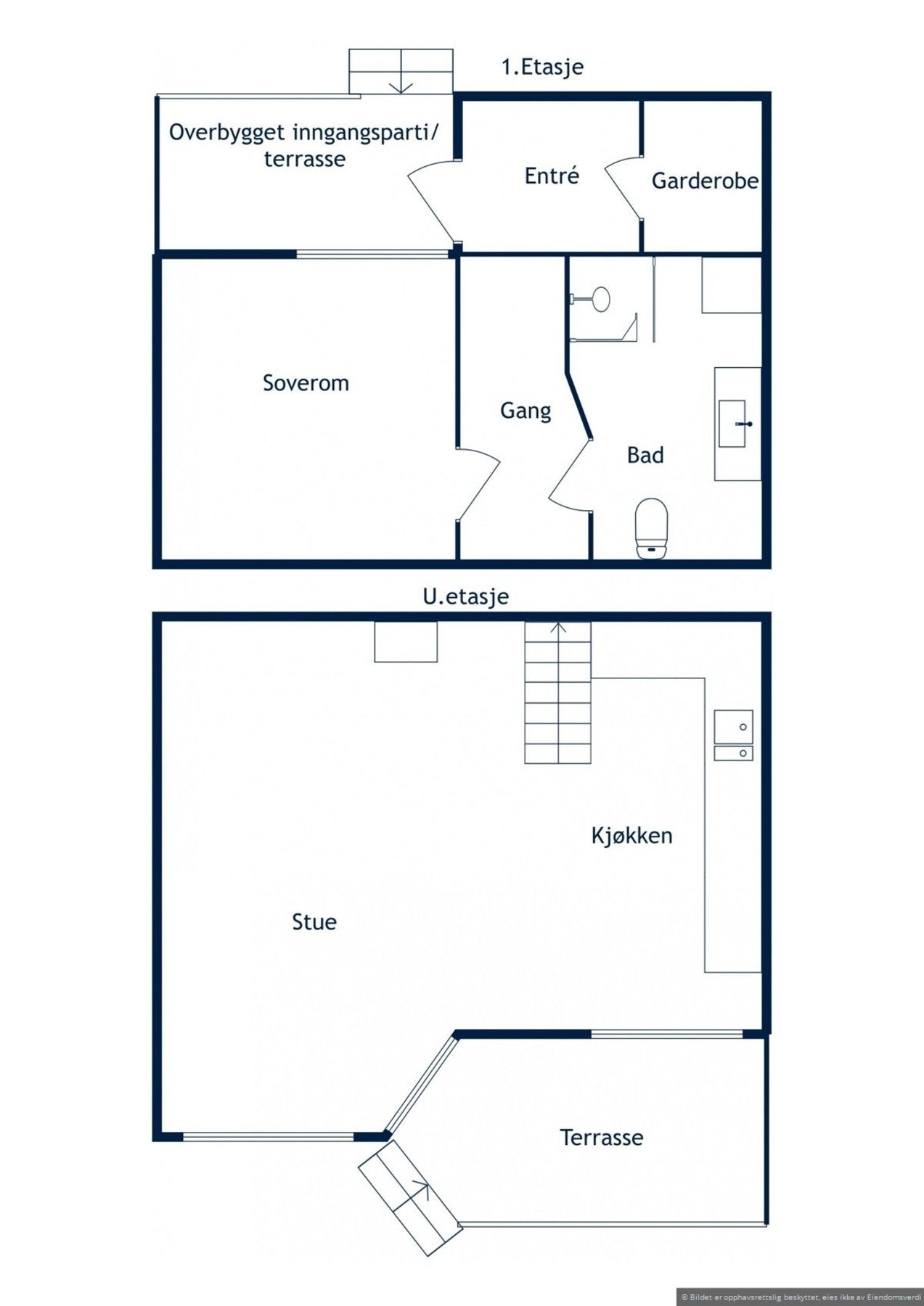 Plantegning 1. etasje. Galleribilde