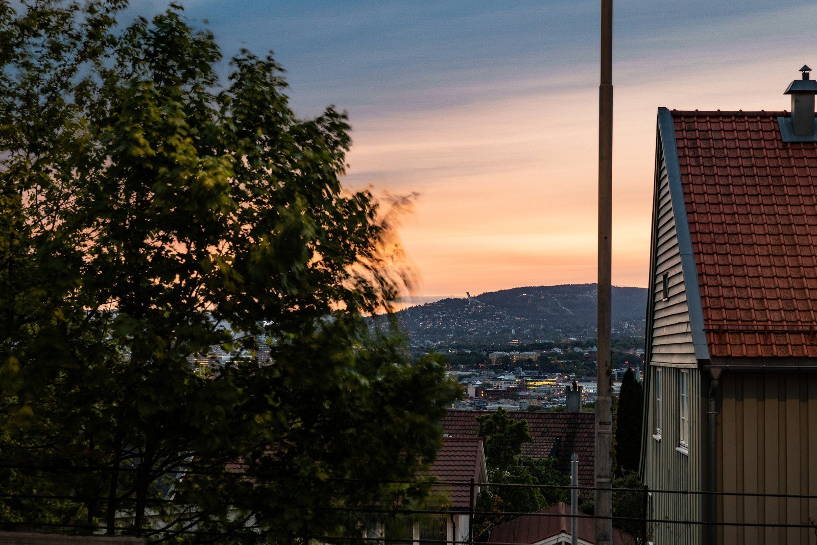 Nydelig kveldsutsikt fra 2. etasje. Galleribilde