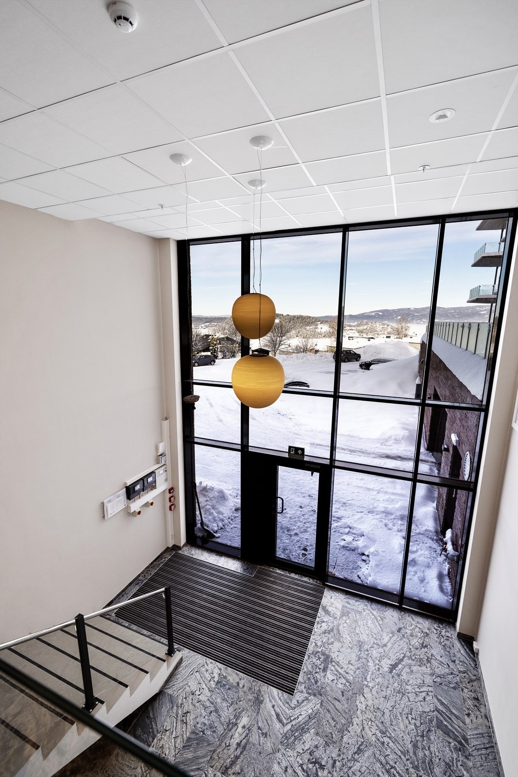 Sameiet har flotte fellesområder, her fra felles inngangsparti Galleribilde