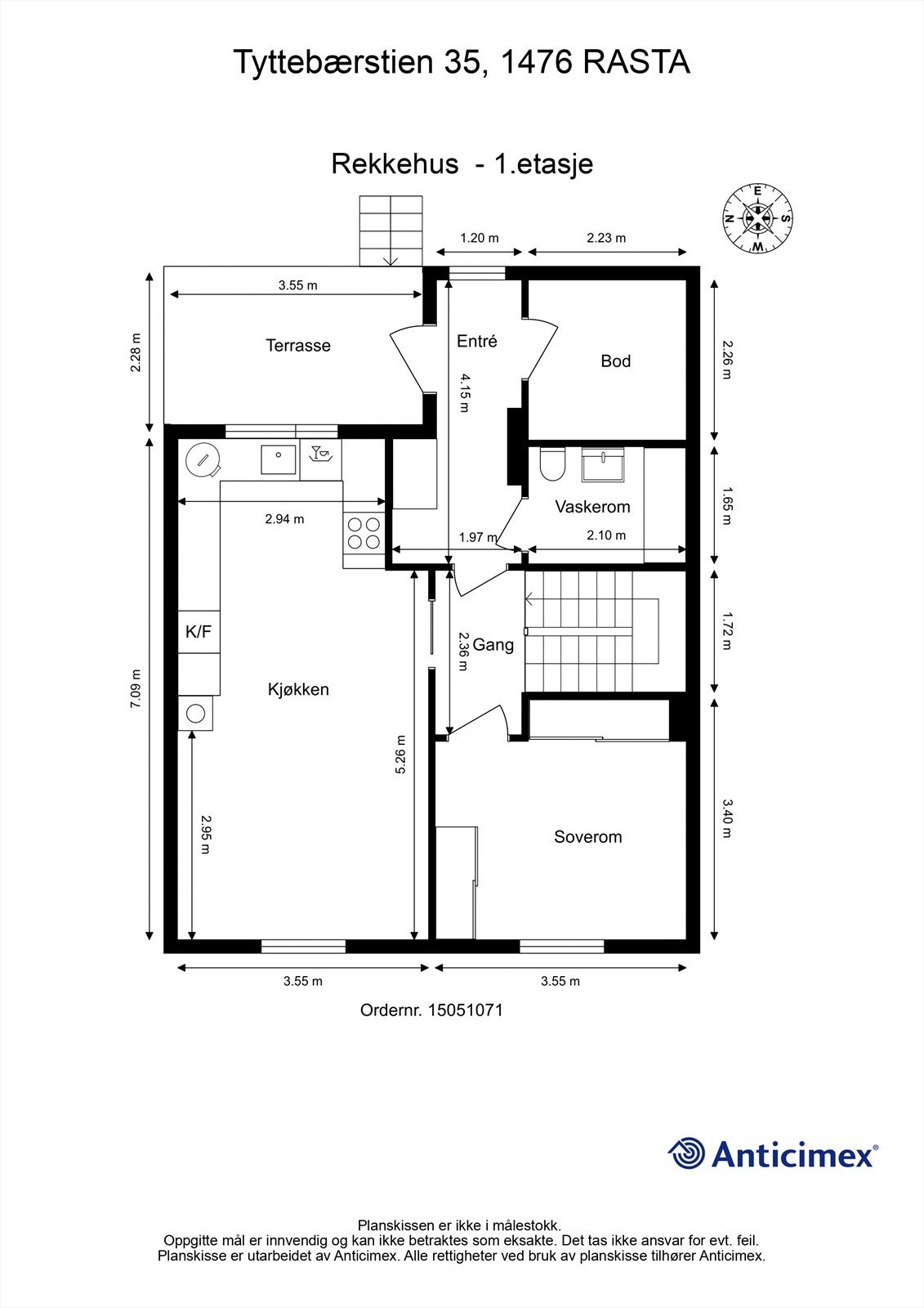 Plantegning hovedetasjen. Galleribilde
