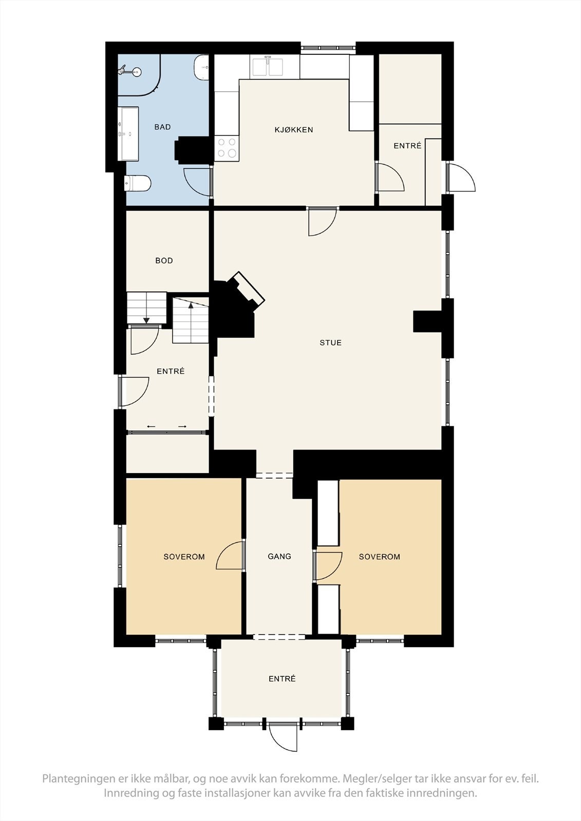 Plantegning første etasje Galleribilde