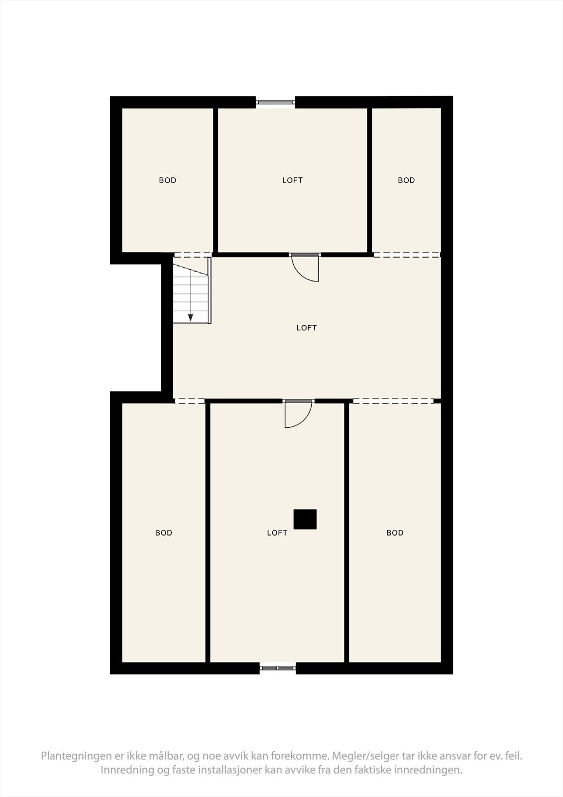 Plantegning loft Galleribilde