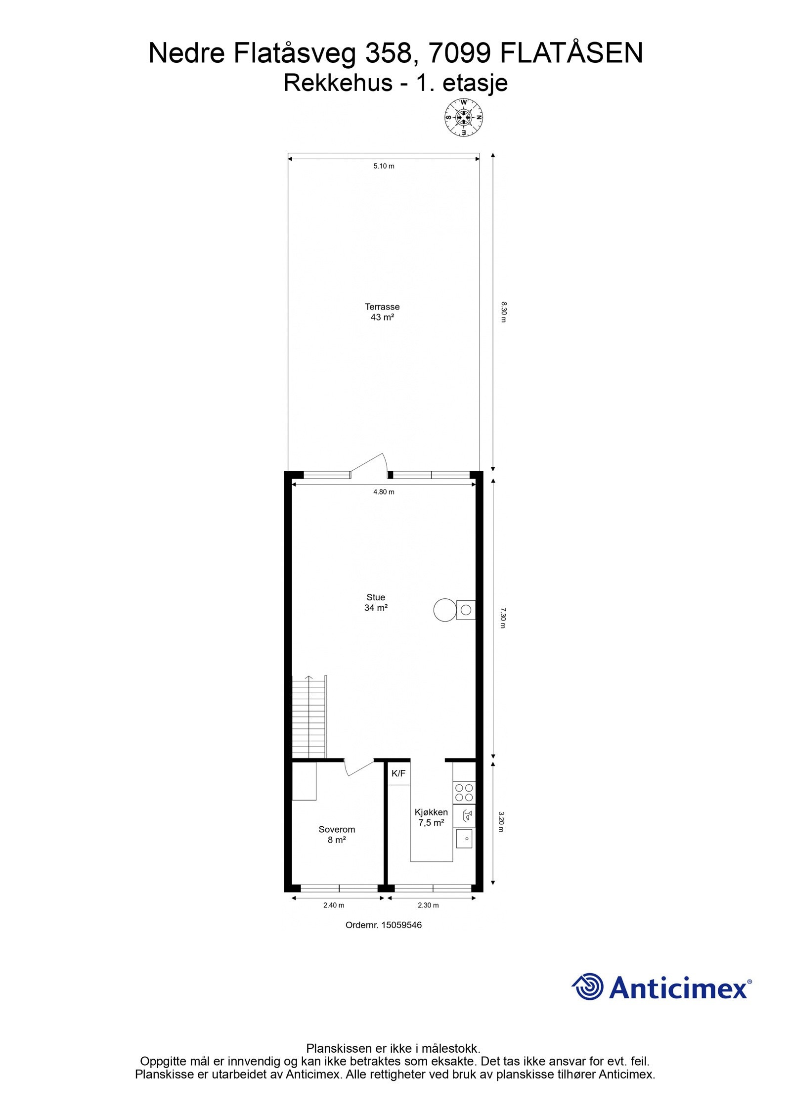 Plantegning 1. etasje Galleribilde